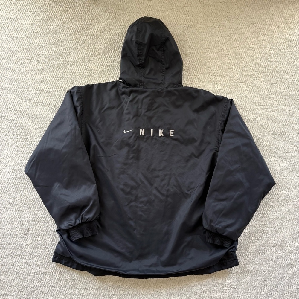 Vintage Nike Black Hooded Windbreaker Jacket